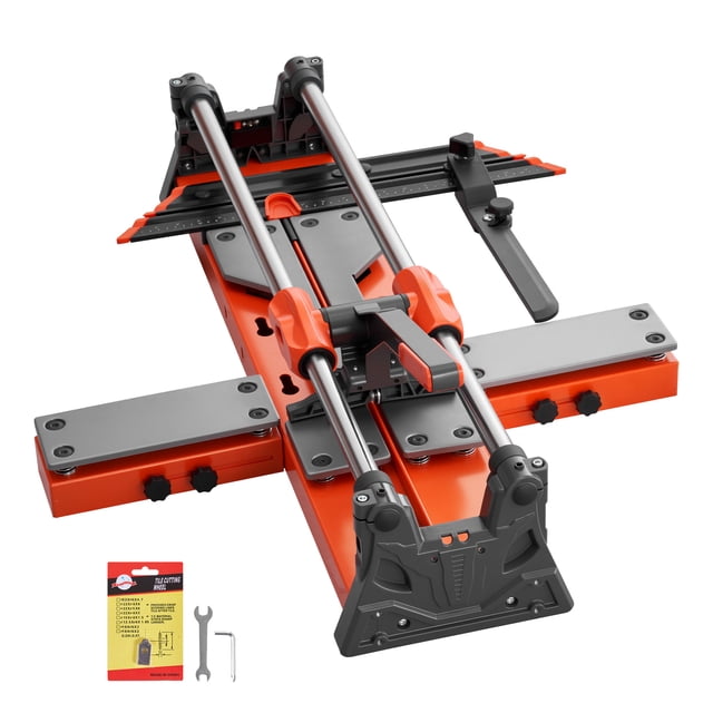 KFFKFF 24-Inch Manual Tile Cutter, Upgraded Sliding Head Cutting Tool with Spring-Loaded Base, Angle Fence, Tungsten Carbide Cutting Wheel, Alignment Guide