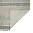 thumbnail image 4 of 8' Brown Geometric Flatweave Handmade Distressed Runner Rug With Fringe, 4 of 9