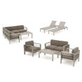thumbnail image 1 of Noble House Cape Corail Extérieur Aluminium Ensemble de Conversation 10 Pcs avec Coussins, 1 of 13