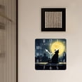 thumbnail image 3 of 16 Inch Wall Clock Battery Operated Square Clock Decorative for Office, Kitchen, Outdoor, Living Room，Cat Moon Cute Animal Multicolor, 3 of 4