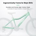 thumbnail image 6 of Mountain Bike 24/26 Inch, High-Density Carbon Steel Frame, 21 Speed, Front Suspension, Dual V-Brakes, 80% Pre-Assembled for Men Women Teens, 6 of 10