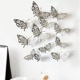 thumbnail image 3 of 2x 12 s de pared de mariposa 3D, 3 tamaños, decoración de mariposas, decoración de pasteles, s de pared, calcomanías para dormitorio d Sunnimix Pegatinas de pared, 3 of 8