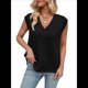 thumbnail image 2 of Chaleco de Lana Sin Mangas con Cuello en V para Mujer, Color Negro, Talla S, 2 of 10