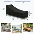thumbnail image 2 of Patio Chaise Lounge Cover, Waterproof & UV Resistant Outdoor Furniture Covers for Sun Lounger Pool Sunbathing, 80"Wx27"Dx30"H, 2 of 7