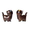 thumbnail image 3 of Figura Gato Con Cabeza Inclinada en Miniatura Hecho A Mano (sándalo), 3 of 4
