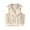 Beige, variant on Tawop Vest Woman Suede Vest Sleeveless Beige Vest L