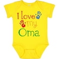 thumbnail image 3 of Inktastic I Love My Oma Grandchild Boys or Girls Baby Bodysuit, 3 of 5