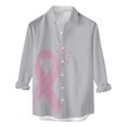 thumbnail image 1 of Camisa de manga larga para hombre, blusa con cuello vuelto, botones informales, camisa de cobertura con estampado de cinta de color para el día de la lactancia Odeerbi ODB-2, 1 of 4