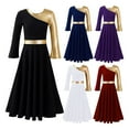 thumbnail image 6 of Kids Girls Metallic Ballet Lyrical Praise Dance Long Dress Liturgical WorshipChurch Dresses, 6 of 7