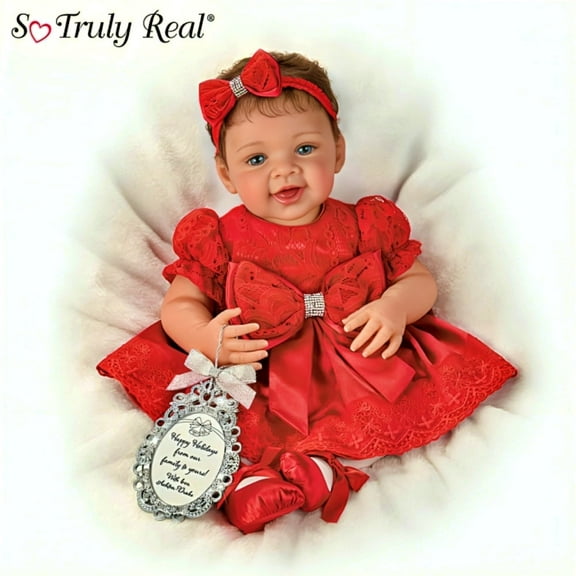 The Ashton-Drake Galleries My First Christmas Baby Doll Collection Issue #1: 'Gianna' Holiday Baby Doll Limbs by Waltraud Hanl 17-Inches