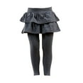 thumbnail image 1 of Popvcly Girls Skirt Leggings Ruffle Tutu Pants Kids Footless Tights Fall Winter Clothes 4-10T, 1 of 12