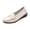 Beige, variant on Women's Fashionable Casual Wear Versatile Plus-Size Loafers Round Toe Low-Heeled Flat Shoes Dark Blue 7.5