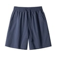thumbnail image 5 of sususu Mens Basketball Shorts with Pockets Lightweight Loose Fit Athletic Shorts Mesh Gym Shorts for Men Navy L, 5 of 5