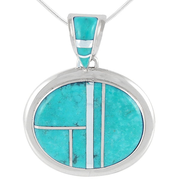 925 Sterling Silver Real Genuine Turquoise pendant for Necklace