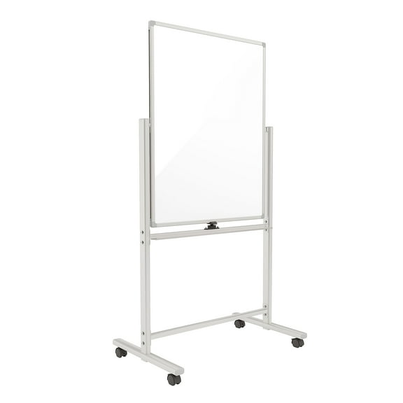 TRU RED Magnetic Painted Steel Mobile Dry Erase Board Aluminum Frame 30"H x 40"W (TR62827)