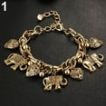 thumbnail image 4 of AYYUFE Women's Vintage Unique Carved Heart Elephant Shiny Pendant Bracelet Bangle Alloy Silver, 4 of 6