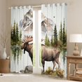 thumbnail image 2 of Homewish Animal Deer Curtains Pack of 2 (42x84 Each) for Teens Boys Girls,Jungle Wildlife Curtains Blackout,Moutain Jungle Bedroom Curtains,Luxury Bedroom Decor, 2 of 6