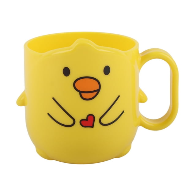 Taza para cepillo de dientes PP con bonito diseño de pato de dibujos animados para niños, taza de agua para el baño del hogar, tipo 2, 300 ml