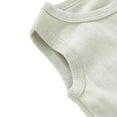 thumbnail image 4 of GobdXE Vertical Stripe Sleeveless Baby Solid Bodysuit Soft Cotton Snap Crotch Tank Onesie Size:0-3 Months, 4 of 6