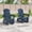 Navy Blue, variant on CHYVARY Foldable Glider Adirondack Chair, 3-Position Adjustable Wood-Like HDPE Patio Furniture with Cup Holder, All-Weather Deck Seating, Gray