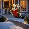 thumbnail image 5 of Christmas Solar Pathway Lights Outdoor Waterproof, LED Reindeer Garden Stake Lights Christmas Decor Yard Display for Yard Lawn Walkway Porch Front Door Holiday Decor, 5 of 7