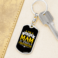 thumbnail image 6 of Mom Raises A Firefighter Stainless Steel or 18k Gold Premium Swivel Dog Tag Keychain, 6 of 10