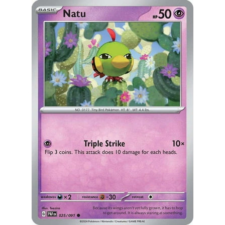 Pokemon Paldean Fates Common Natu #25
