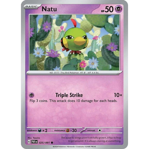 Pokemon Paldean Fates Common Natu #25