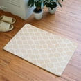 thumbnail image 3 of Alfombra De Franela Para Piso Interior Alfombra De Dormitorio Con Estampado Geoméico 40x60cm Beige Baoblaze Alfombrilla de baño Alfombrilla de baño, 3 of 7