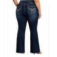 thumbnail image 3 of JACK DAVID WOMEN'S PLUS SIZE Stretch premium denim jeans Dark Blue BOOTCUT JEAN  PANTS, 3 of 8