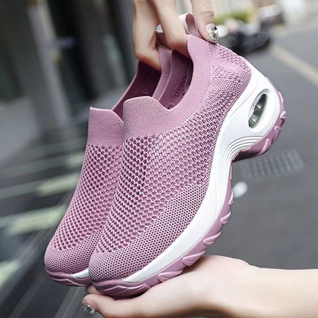 Zapatos casuales de mujer Malla de moda transpirable Ligero para el verano (42 rosa) DQrwqpou Tenis De Mujer Tenis De Hombre