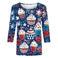 thumbnail image 4 of Ayolanni Women's Tops on Clearance under 5 3/4 Sleeve The Fourth of July Blouses Teen Girls Shirts S, 4 of 5