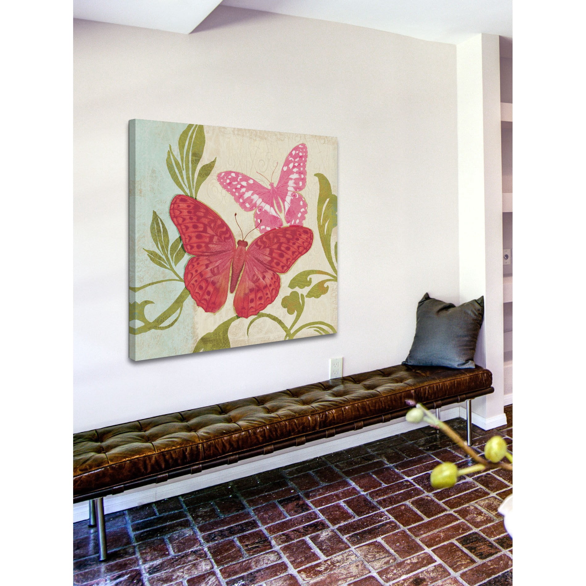 Marmont Hill "Fuschia Butterfly II" Painting Print on Canvas