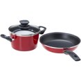 thumbnail image 3 of Bateria Cocina Magefesa Acero Vitrificado Antiadherente 7pzs Coral Rojo, 3 of 3