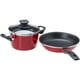 thumbnail image 3 of Bateria Cocina Magefesa Acero Vitrificado Antiadherente 7pzs Coral Rojo, 3 of 3