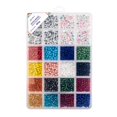 thumbnail image 4 of John Bead 280g 3mm Assorted Glass Beads & 4x7mm Assorted Plastic Beads, Colorful Round Alphabet Letter Bead for DIY Crafts Jewelry Making Bead Box, 4 of 4