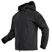 TACVASEN Men's Concealed Hooded Softshell Fleece Jacket Coat