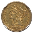 thumbnail image 2 of 1843 $5 Liberty Gold Half Eagle AU-53 NGC, 2 of 3