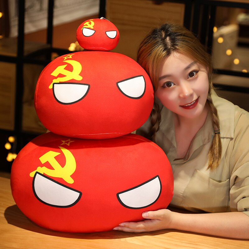 Polandball Poupées En Peluche Country Ball - Peluches Drôles URSS USA France Russie 10cm - Cadeaux Originals