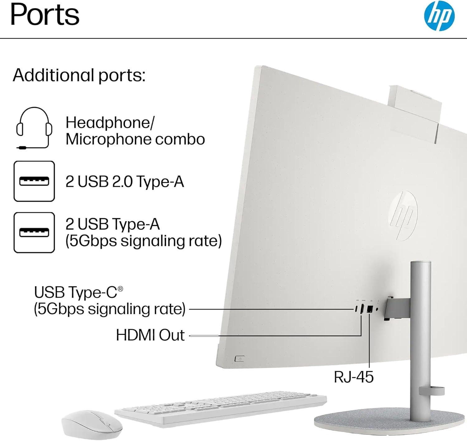 HP 27" FHD IPS TouchScreen All-in-One Desktop Computer, Intel 12 Core Ultra 7 155U, 16GB DDR5 RAM|1TB SSD, Adjustable Angle, Wireless KB & Mouse, 1080p Camera, Win 11 Pro