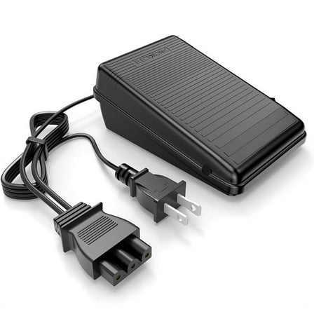 Sewing Machine Foot Pedal Power Cord Replacement for Singer, D Shape Plug for Singer 4452 4443 4432 4423 150s US Plug