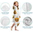 thumbnail image 7 of Classic Halloween Pumpkins Pattern Hooded Bath Towel，50"x30" for Ages 3 To 12 Kids, Quick Dry Lightweight Soft Microfiber Hood Beach Towel Cover Up for Kids, 7 of 7