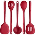 thumbnail image 1 of Silicone Kitchen Cooking Utensil Set: U-Taste 446°F Heat Resistant 13.6in Long Kitchen Gadgets, BPA Free Non Stick Rubber Cook Accessories For Stir Frying, Serving, Basting, Mixing (5 Pieces, Red), 1 of 9