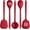 Red, variant on Silicone Kitchen Cooking Utensil Set: U-Taste 446°F Heat Resistant 13.6in Long Kitchen Gadgets, BPA Free Non Stick Rubber Cook Accessories For Stir Frying, Serving, Basting, Mixing (5 Pieces, Black)