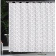 thumbnail image 3 of Ambesonne Botany Shower Curtain, Outline Botanical Elements, 69"Wx70"L, Dark Purple Grey White, 3 of 4
