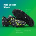 thumbnail image 4 of Dream Pairs Soccer Shoes Jr Kids Boys Girls Outdoor Sport Football Soccer Cleats Hz19003K Black/Neon/Green Size 1, 4 of 5