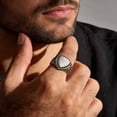 thumbnail image 5 of VNOX Men's Stainless Steel Brushed Triangle Signet Ring Silver Tone Minimalist Statement Ring Everyday Wear Birthday Gift, 5 of 7