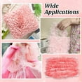thumbnail image 6 of 16m Organza Lace Edge Trim 25mm Light Coral Ruffle Trim Ribbon Organza Gradient Ruffles Lace Ribbon Vintage Pleated Tulle Fabric Trim, 6 of 7