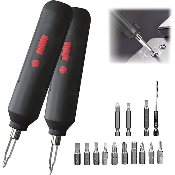Cordless Electric Screwdriver, Mini Electric Screwdriver Cordless, Power Tool Set With 10pcs Bit And Usb Charging Cable For Furnitureelectrical Repairs(2sets)