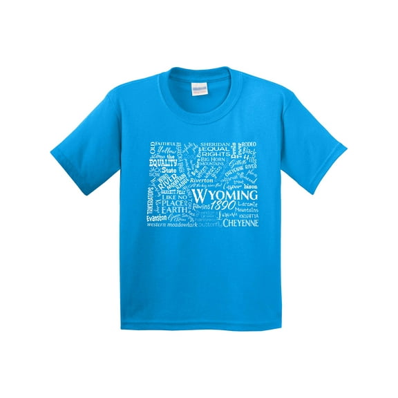 Inktastic Wyoming State Word Salad Youth T-Shirt